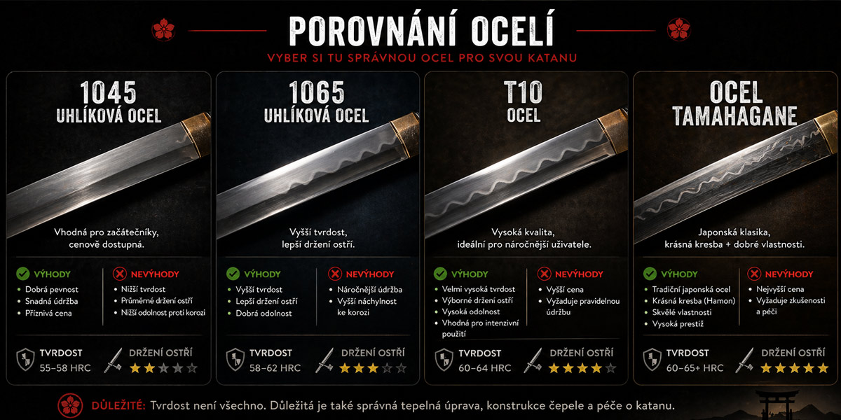 porovnání ocelí